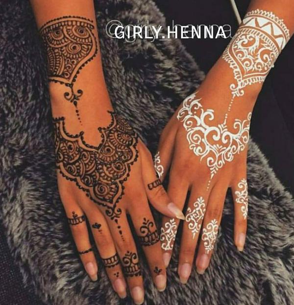 25 Amazing White Henna Designs