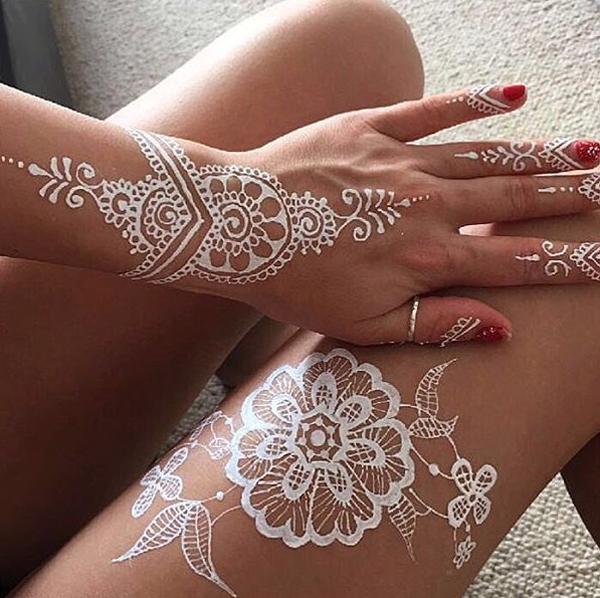 25 Amazing White Henna Designs