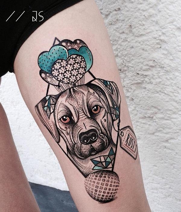 40+ Cute Dog Tattoo Ideas