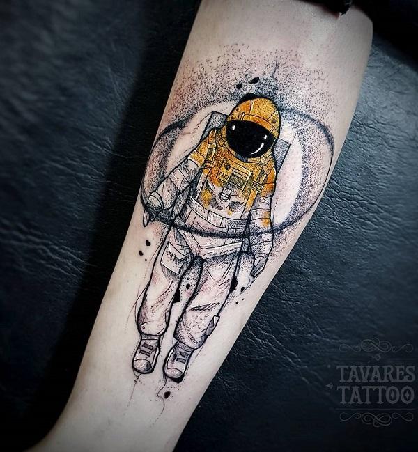 30+ Creative Astronaut Tattoo Ideas