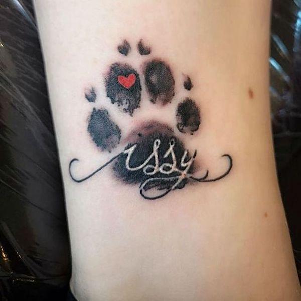 35 Cute Paw Print Tattoos for Your Inspiration