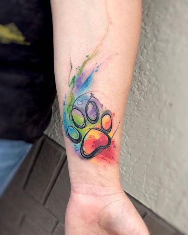 35 Cute Paw Print Tattoos for Your Inspiration