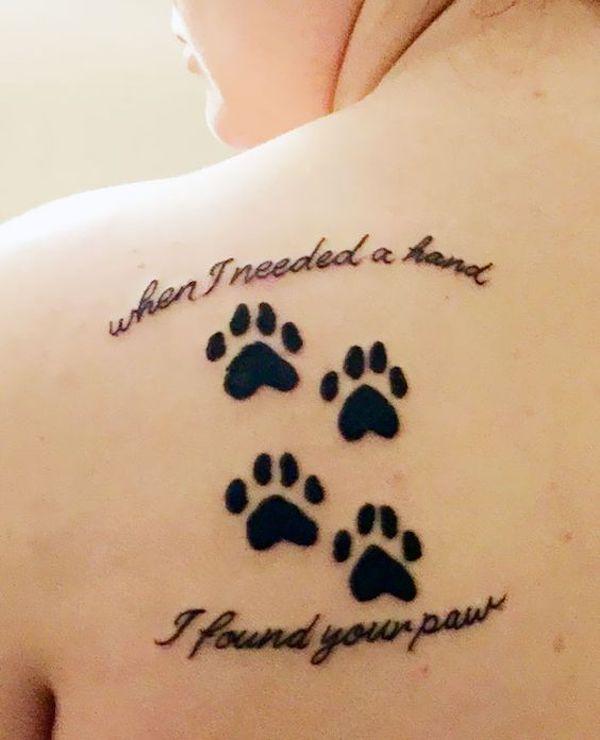 35 Cute Paw Print Tattoos for Your Inspiration