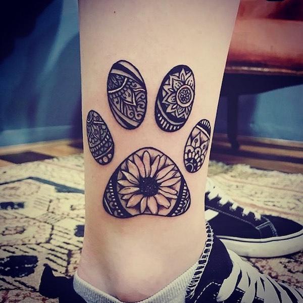 35 Cute Paw Print Tattoos for Your Inspiration