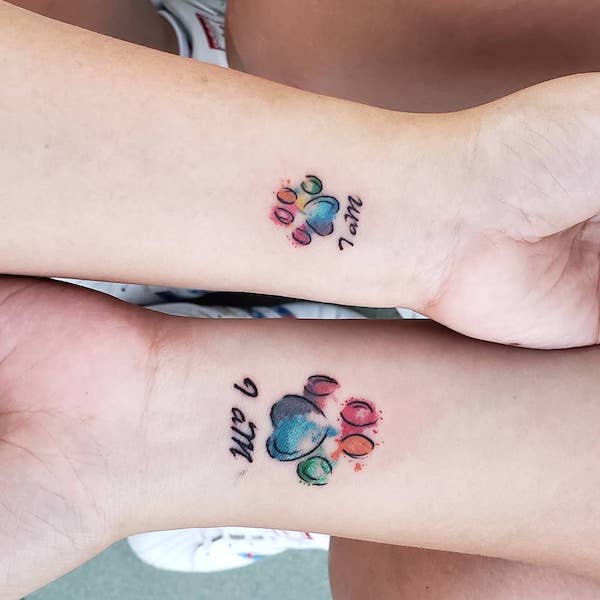 35 Cute Paw Print Tattoos for Your Inspiration