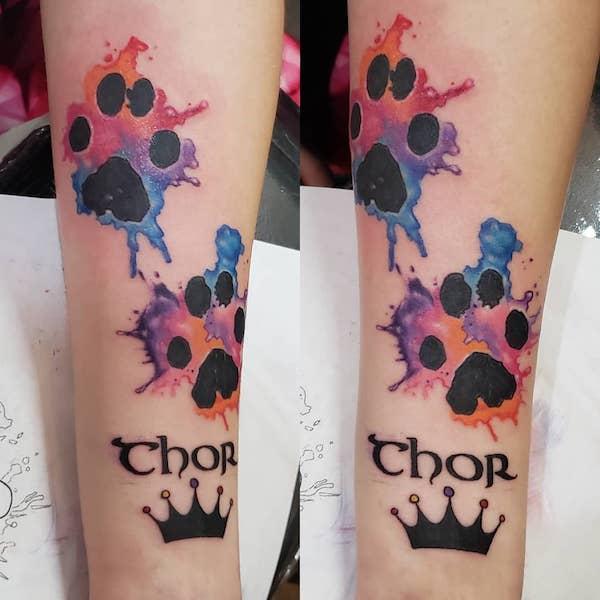 35 Cute Paw Print Tattoos for Your Inspiration
