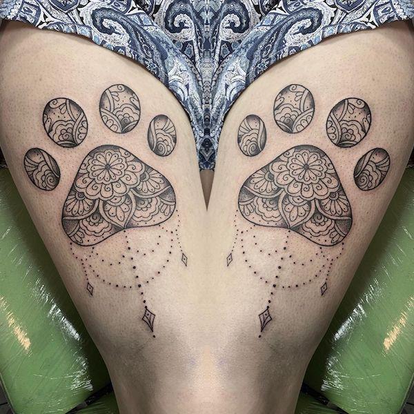 35 Cute Paw Print Tattoos for Your Inspiration