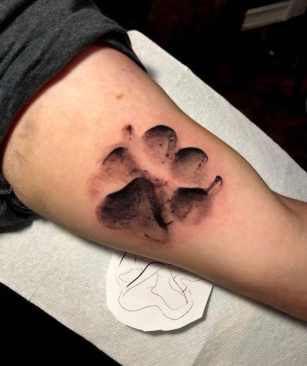 35 Cute Paw Print Tattoos for Your Inspiration
