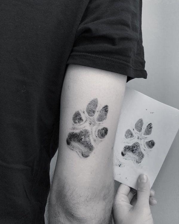 35 Cute Paw Print Tattoos for Your Inspiration