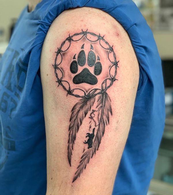 35 Cute Paw Print Tattoos for Your Inspiration