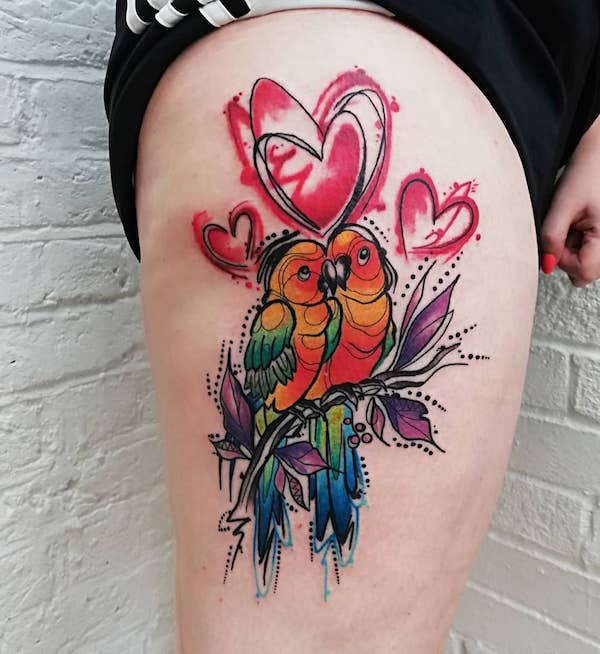 30 Adorable Parrot Tattoo Designs You will Love