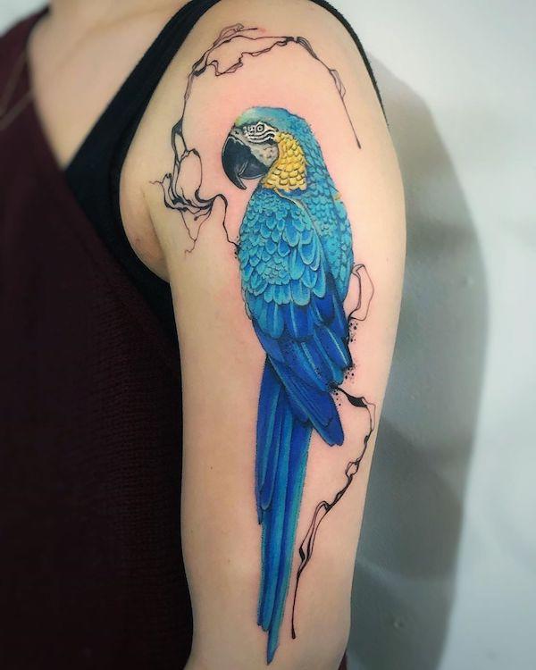 30 Adorable Parrot Tattoo Designs You will Love