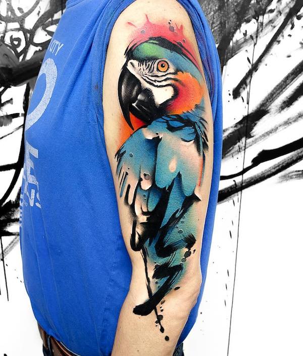 30 Adorable Parrot Tattoo Designs You will Love