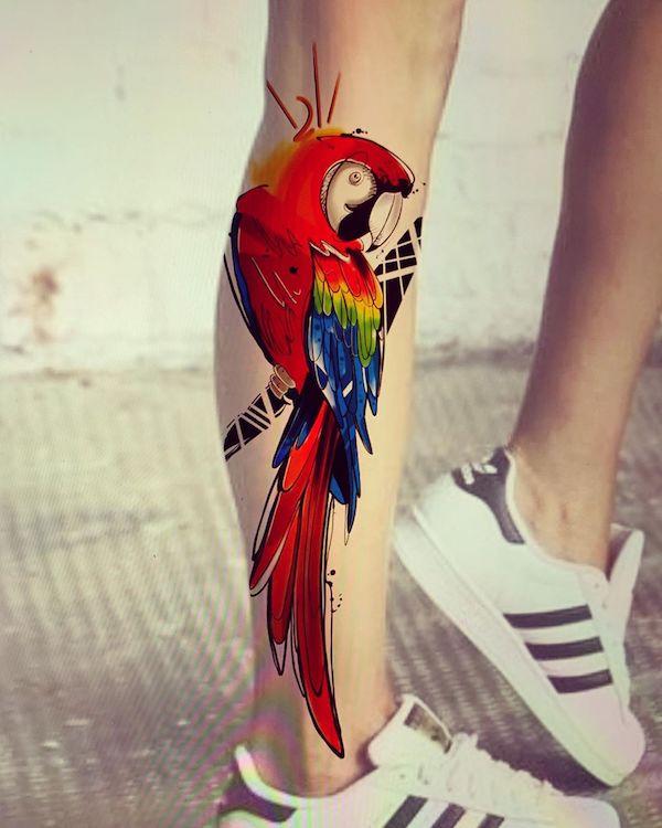 30 Adorable Parrot Tattoo Designs You will Love