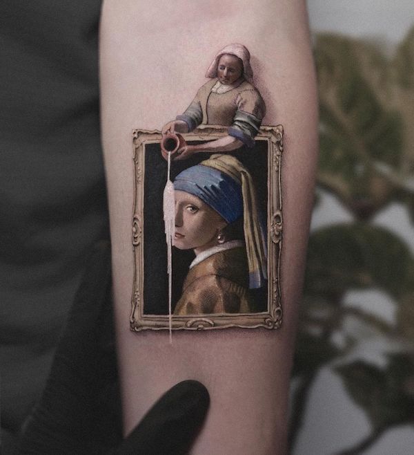 From Canvas to Body: Classic Paintings Tattoos Reimagined