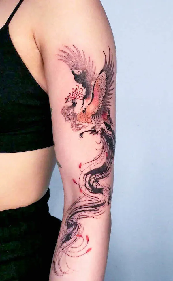 60 Phoenix Tattoos - Rise of a Mythological Bird