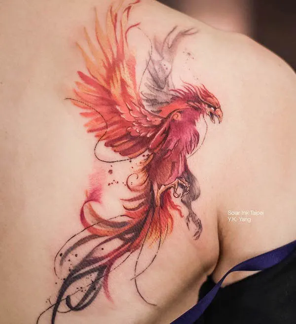 60 Phoenix Tattoos - Rise of a Mythological Bird