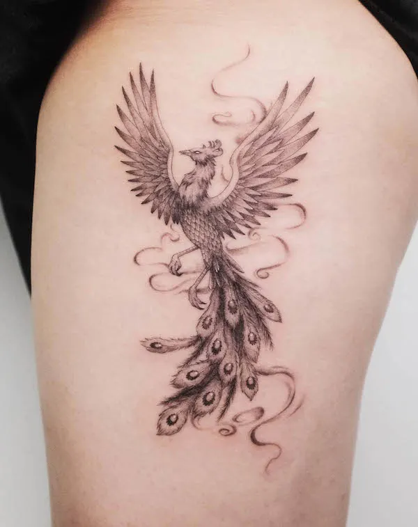 60 Phoenix Tattoos - Rise of a Mythological Bird