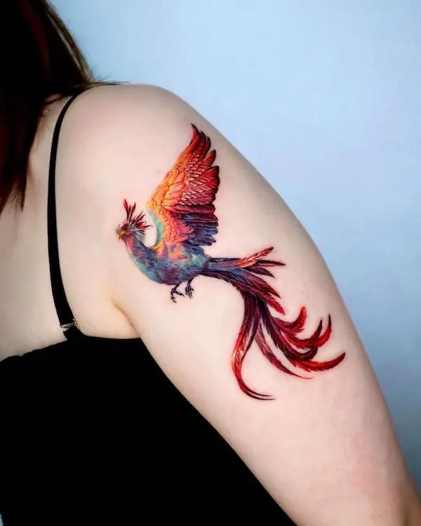 60 Phoenix Tattoos - Rise of a Mythological Bird