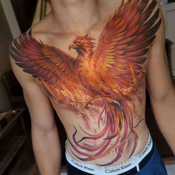 60 Phoenix Tattoos - Rise of a Mythological Bird