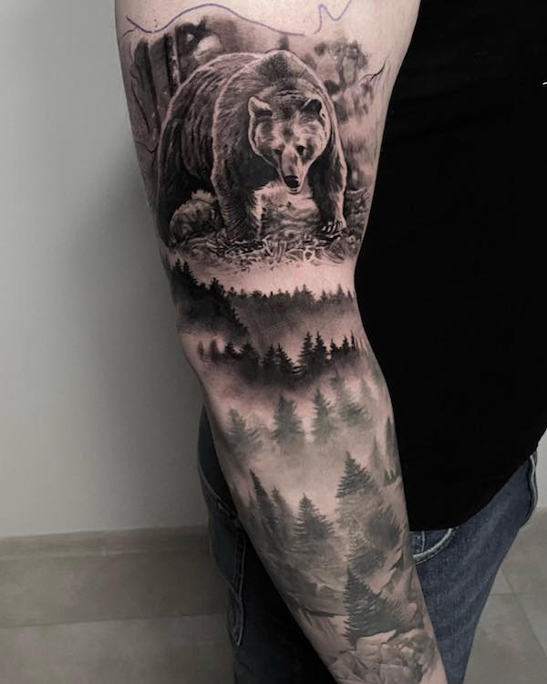 40 Stunning Bear Tattoos: Symbolism and Meanings