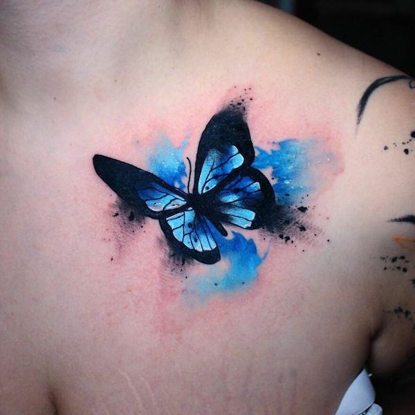 Blue Butterfly Tattoos: Meanings, Designs and Ideas