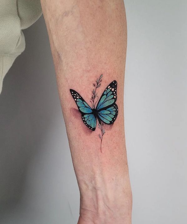 Blue Butterfly Tattoos: Meanings, Designs and Ideas