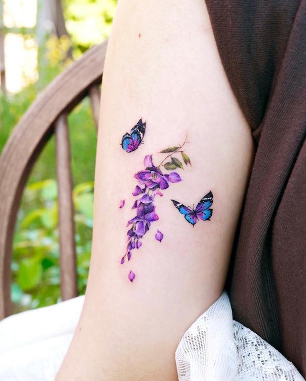 Blue Butterfly Tattoos: Meanings, Designs and Ideas