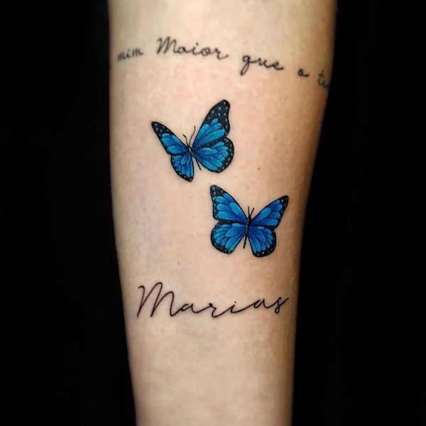Blue Butterfly Tattoos: Meanings, Designs and Ideas