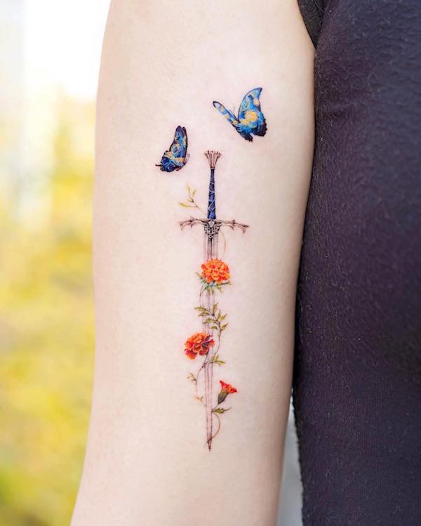 Blue Butterfly Tattoos: Meanings, Designs and Ideas