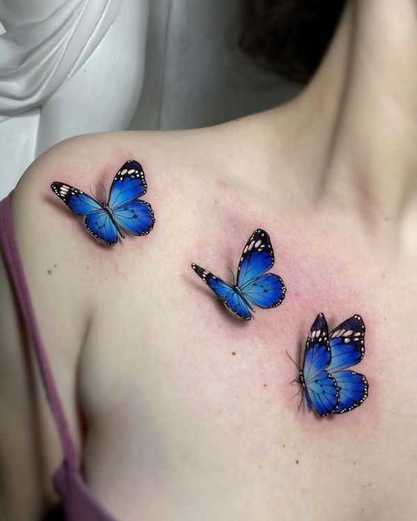 Blue Butterfly Tattoos: Meanings, Designs and Ideas