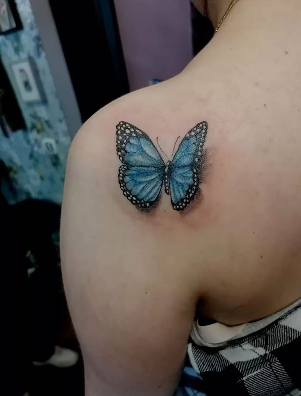 Blue Butterfly Tattoos: Meanings, Designs and Ideas