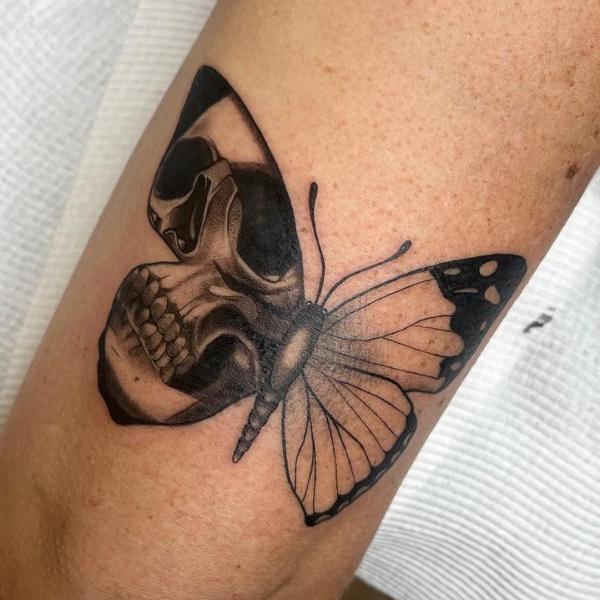 Butterfly Skull Tattoos: A Striking Fusion of Life and Death