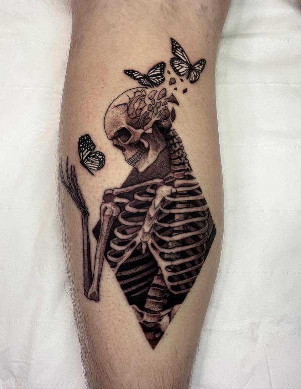 Butterfly Skull Tattoos: A Striking Fusion of Life and Death