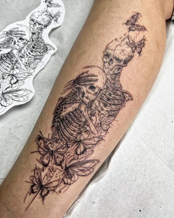 Butterfly Skull Tattoos: A Striking Fusion of Life and Death
