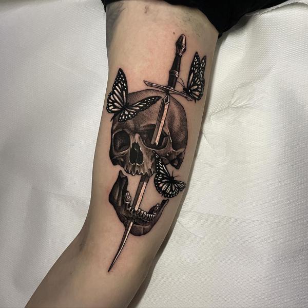 Butterfly Skull Tattoos: A Striking Fusion of Life and Death