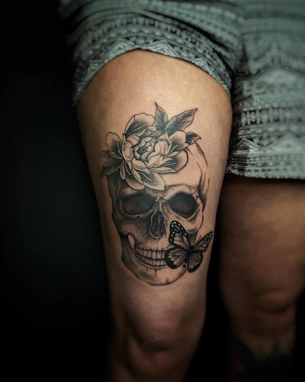 Butterfly Skull Tattoos: A Striking Fusion of Life and Death