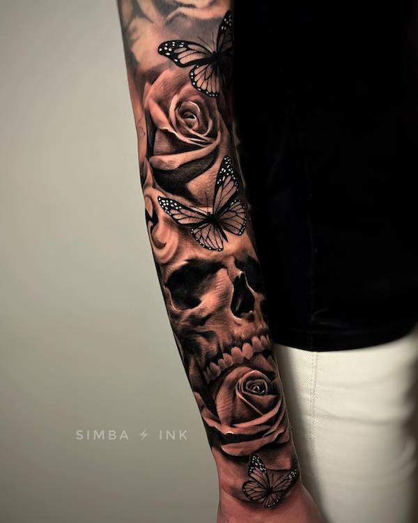 Butterfly Skull Tattoos: A Striking Fusion of Life and Death