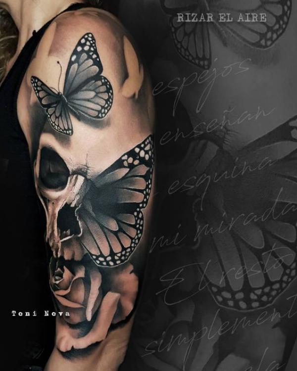 Butterfly Skull Tattoos: A Striking Fusion of Life and Death