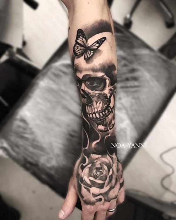 Butterfly Skull Tattoos: A Striking Fusion of Life and Death