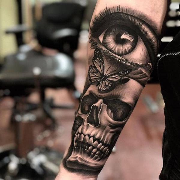 Butterfly Skull Tattoos: A Striking Fusion of Life and Death