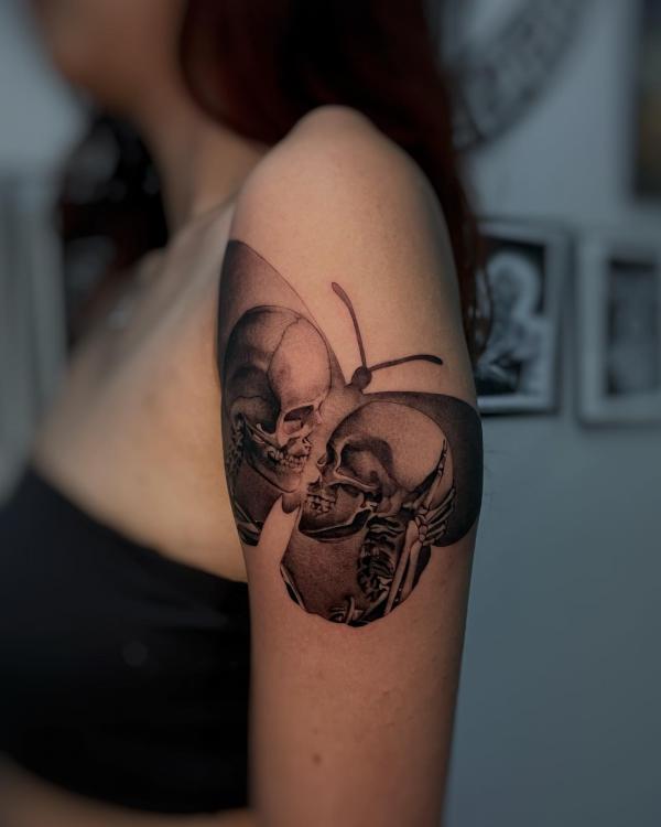 Butterfly Skull Tattoos: A Striking Fusion of Life and Death