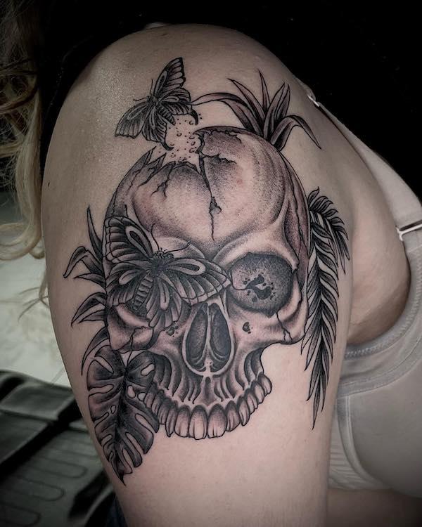 Butterfly Skull Tattoos: A Striking Fusion of Life and Death