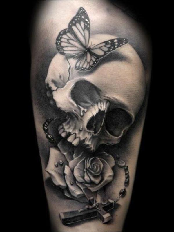 Butterfly Skull Tattoos: A Striking Fusion of Life and Death