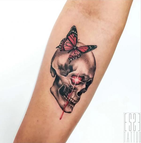 Butterfly Skull Tattoos: A Striking Fusion of Life and Death