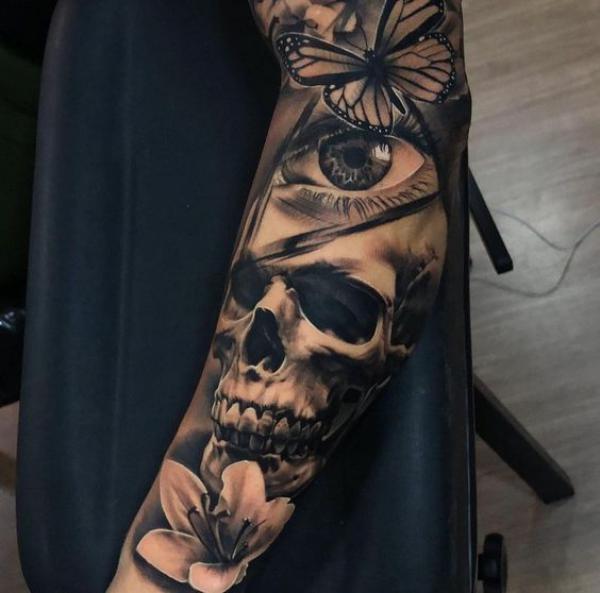 Butterfly Skull Tattoos: A Striking Fusion of Life and Death