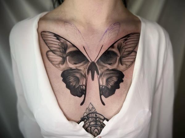 Butterfly Skull Tattoos: A Striking Fusion of Life and Death