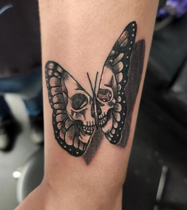 Butterfly Skull Tattoos: A Striking Fusion of Life and Death