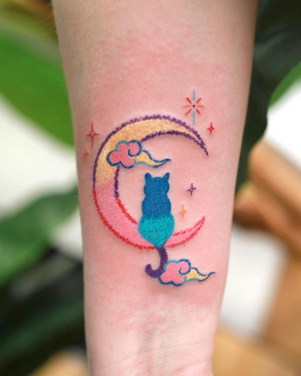 Moon and Stars Tattoos for Sky Lovers