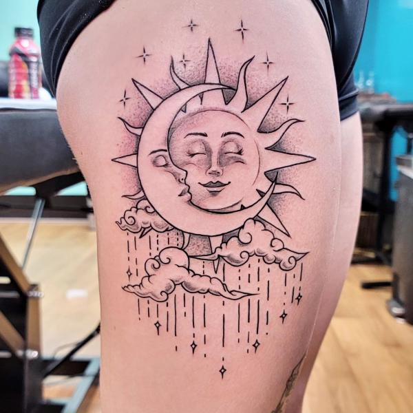 Moon and Stars Tattoos for Sky Lovers